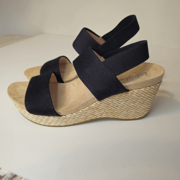 Life Stride Women's Black Wedge Sandals - Picture 4 of 9
